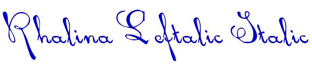 Rhalina Leftalic Italic шрифт